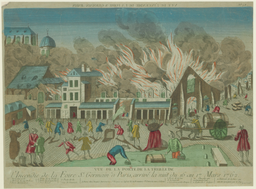 L'incendie de la Foire Saint-Germain en 1762